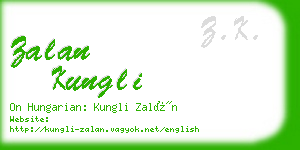 zalan kungli business card